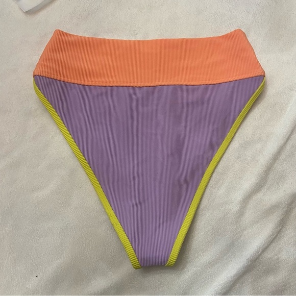 New! Beach Riot Emmy Purple Sundazed colorblock Bikini Bottom 3925 - Picture 7 of 10